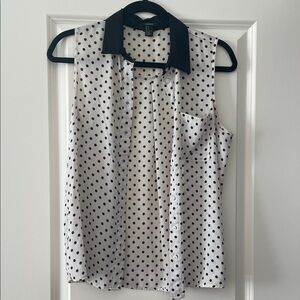 Forever 21 Black and White Polka Dot Blouse